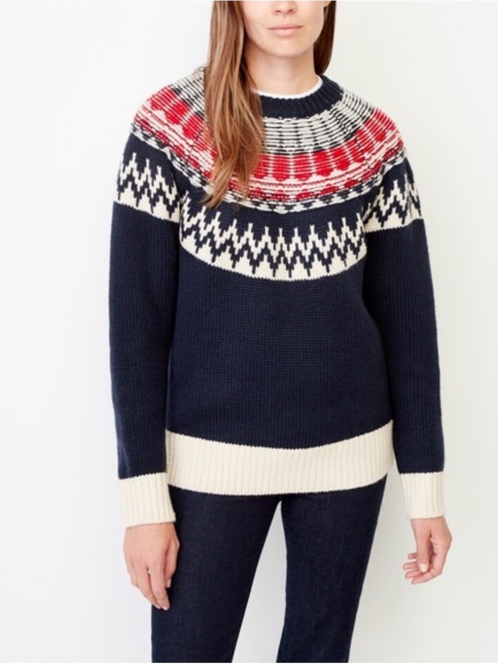 Roots Tundra Fair Isle Wool Blend Sweater NWT Small